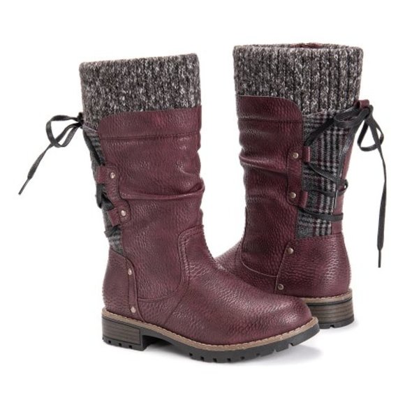 *coming* MUK LUKS Black Joni Boots Women's - Picture 6 of 6